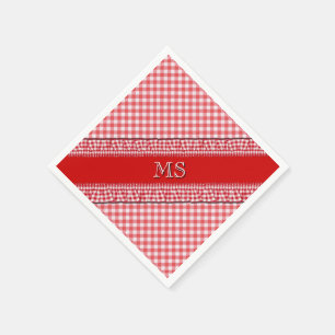 Röda styrda blöjor med Monogram Pappersservett