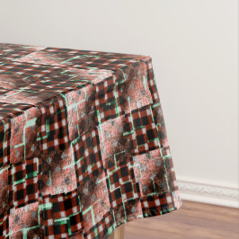 Röda styrda kvadrater som utsätts för mosaik av ko