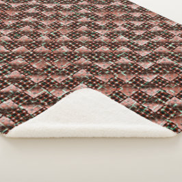 Röda styrda kvadrater som utsätts för mosaik av ko