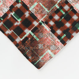 Röda styrda kvadrater som utsätts för mosaik av ko fleecefilt