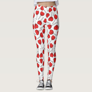 Röda sugkarameller, hjärtformade sugkarameller, mö leggings
