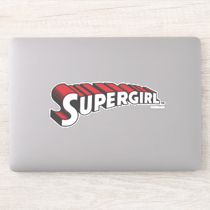 Röda Supergirl och vitlogotyp Klistermärken