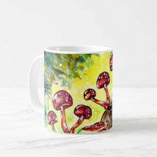 Röda svampar i Forest Watercolor Kaffemugg