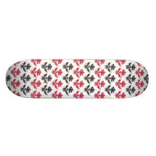 Röda & svart Damasque grafitti Skateboard Bräda 21,5 Cm
