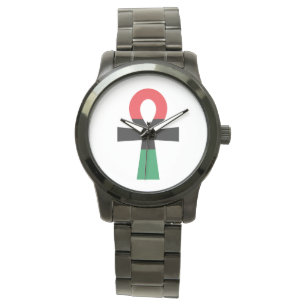 Röda, svart & gröna Ankh Armbandsur