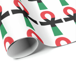 Röda, svart & gröna Ankh Presentpapper