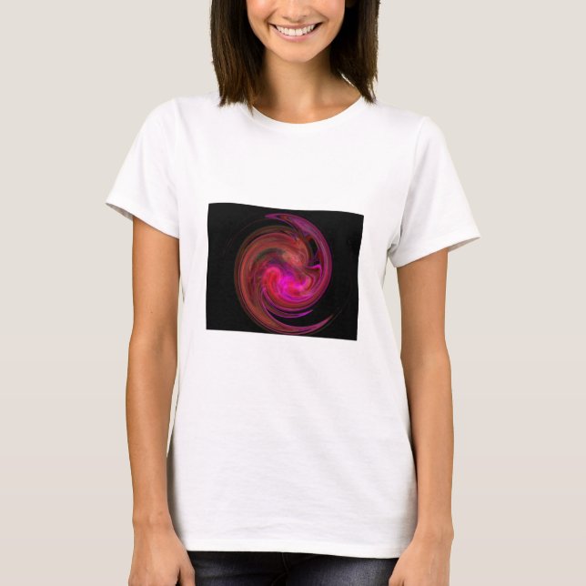 RÖDA SVART ROSOR TÄNDER VIRVELN, Fractalkonst T Shirt (Framsida)