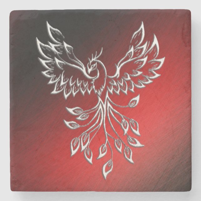 Röda Svarta Askor och Fenix Stenunderlägg (Framsidan)
