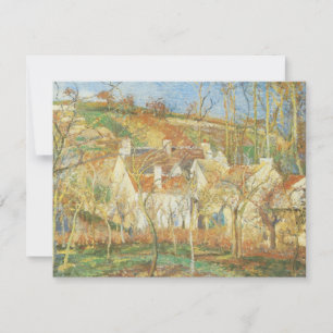 Röda tak, hörnet av en by, vinter av Pissarro