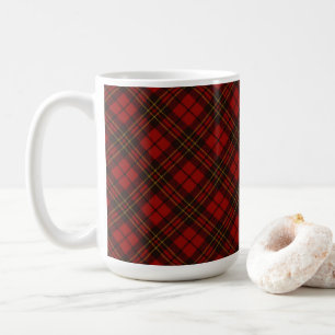 Röda tartan Julplatta vintertid helgdagar mönster Kaffemugg