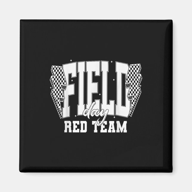 Röda teamet Färg Krig-kamratmatchen i fält Day Red Magnet (Framsidan)