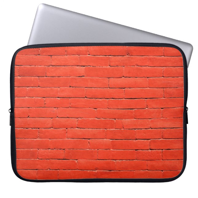 Röda tegelstenar i tegelväggen laptop fodral (Framsidan)
