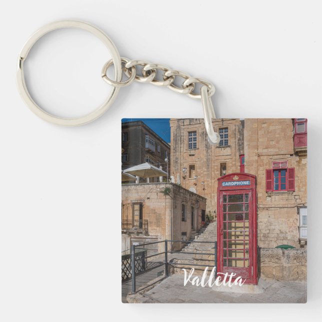 Röda telefonbås i Valletta Malta (Framsidan)