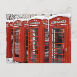 Röda telefoner nära Big Ben Vykort