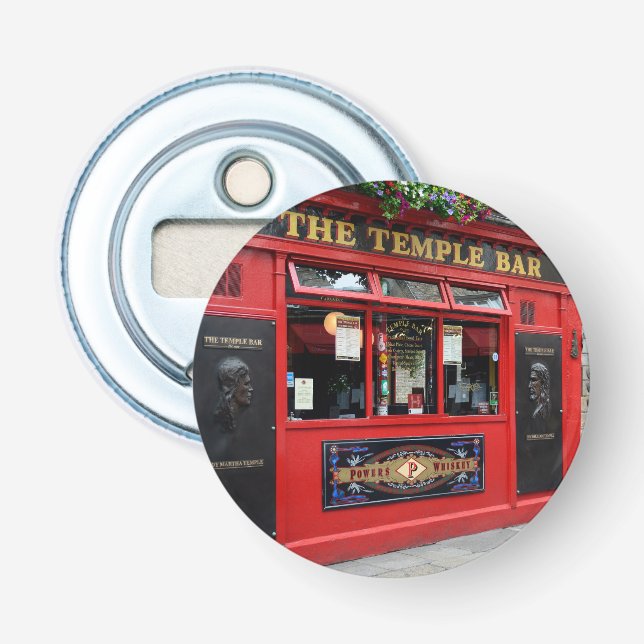 Röda Temple Bar-pub i Dublin Flasköppnare (Framsidan)