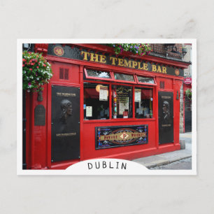 Röda Temple Bar-pubben i Dublin Vykort
