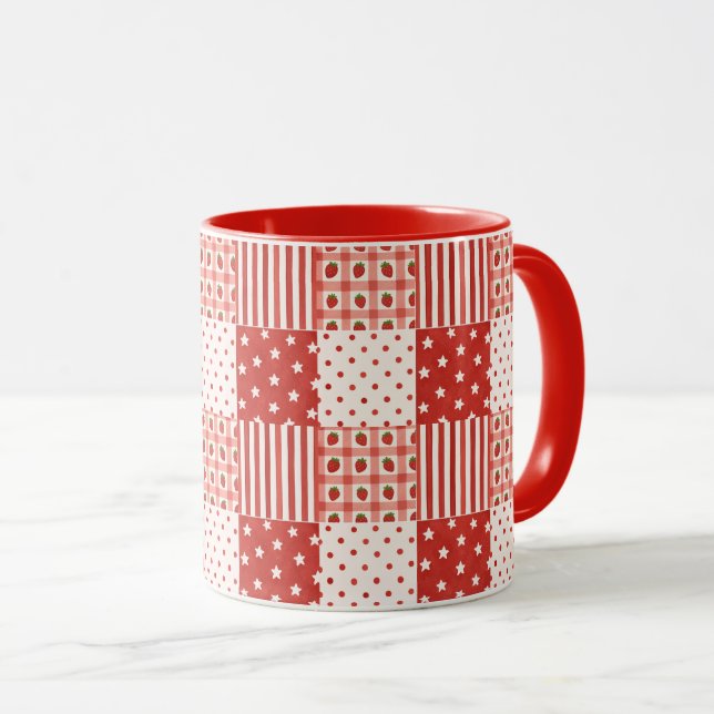 Röda texturer mugg (Framsida höger)
