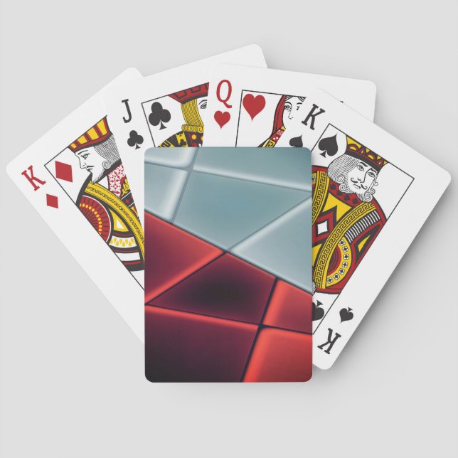 Röda till gråa trapezoider med möjlighet att ändra casinokort (Baksidan)