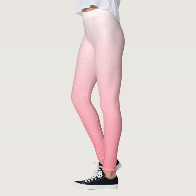 Röda till vita övertoningsfärger leggings (Vänster)