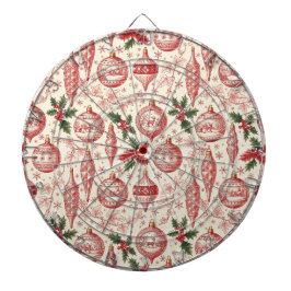Röda Toile Chinoiserie Juldekorationer Darttavla