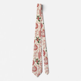 Röda Toile Chinoiserie Juldekorationer Slips