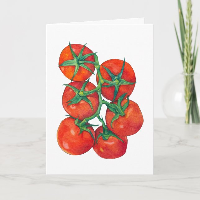 Röda tomatkort tack kort (Framsida)