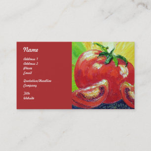 Röda tomatvisitkortar visitkort