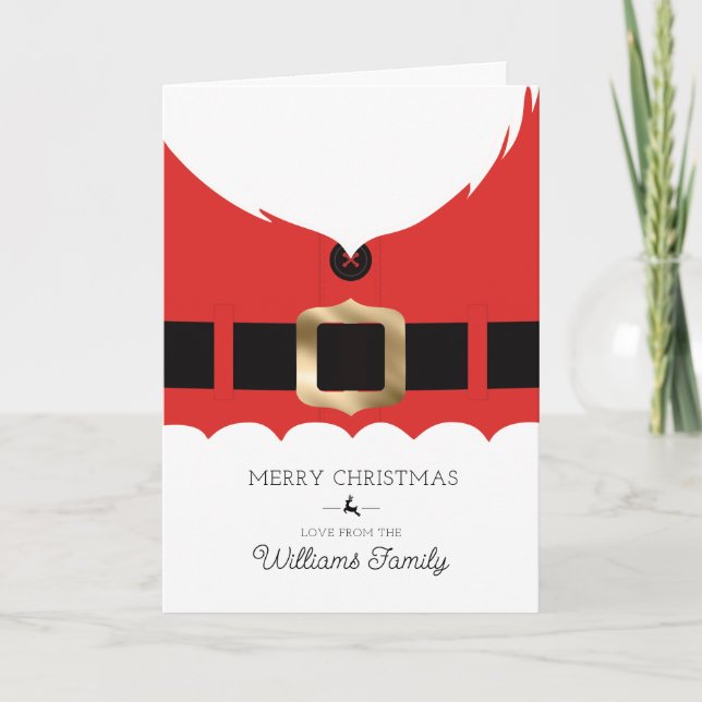 Röda tomten Jackar julklapp Tack Kort (Framsida)