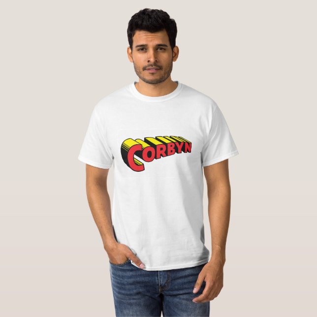 (Röda) toppna Corbyn, T-shirt (Hel framsida)