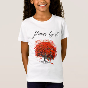 Röda Träd Bröllod T-shirts, presenter, klistermärk Tee Shirt