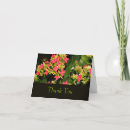 Röda trädgårdsblommor, tack för kortet