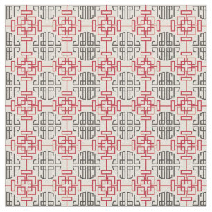 Röda traditionella geometriska kinesiska tyg
