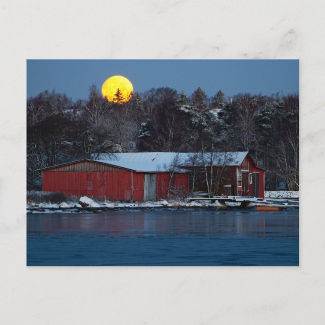 Röda träfat i Helsingfors, Finlands vykort (Framsida)