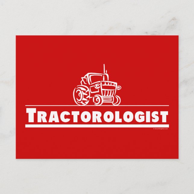 Röda Traktor, Traktorolog Vykort (Framsida)