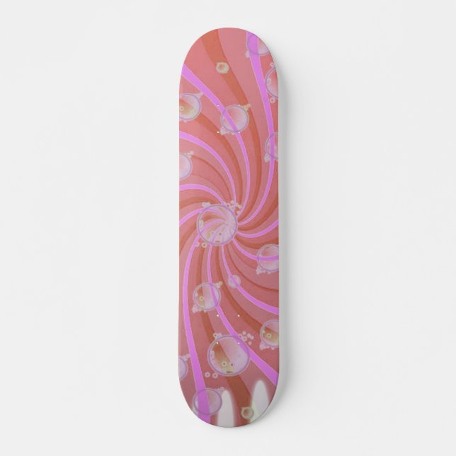 Röda trålar och Bubbles Rosa Skateboard Bräda 19,5 Cm (Framsida)