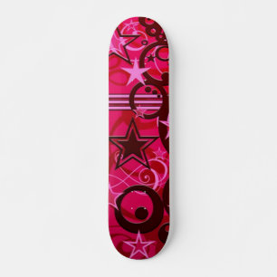 Röda trålar och stjärnor Skateboard Bräda 20 Cm