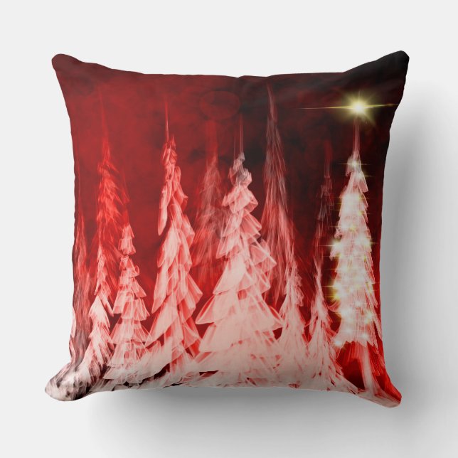 Röda Trees2 - Dekorativ kudde (Framsida)