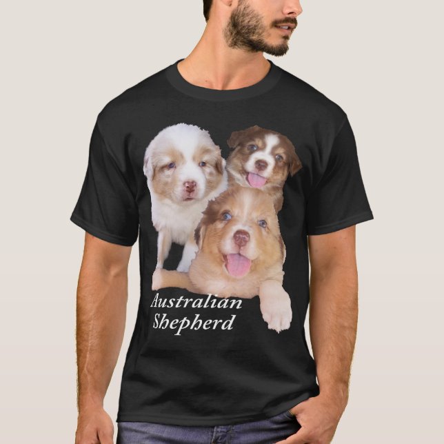 Röda Tri & röda Merle Aussievalper Tröja (Framsida)