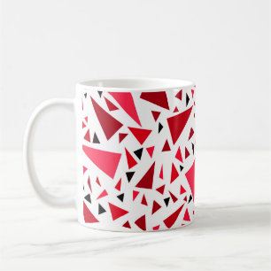 röda trianglar på vit retro bakgrund kaffemugg