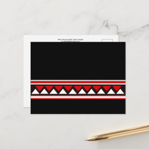Röda Tribal Trianglar Postkort Vykort
