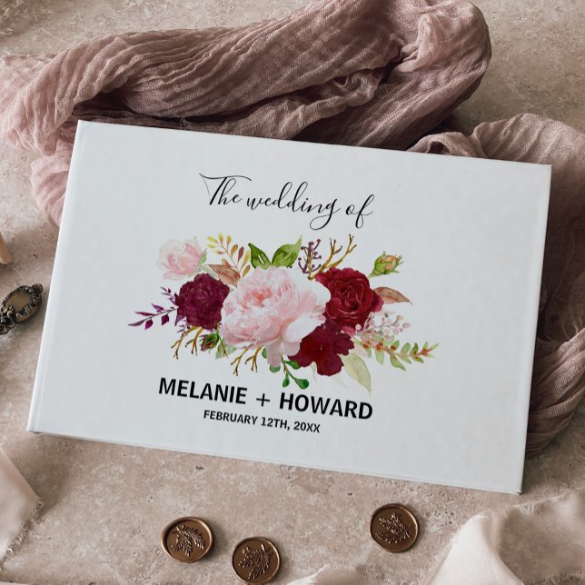 Röda tropiska och romska Bröllop Gästböcker (Skapare uppladdad)