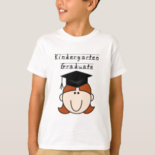 Röda Tshirts för student för hårflickadagis