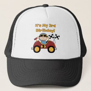 Röda Tshirts och gåvor för födelsedag för Truckerkeps