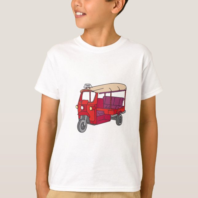 Röda Tuktuk Tee Shirt (Framsida)