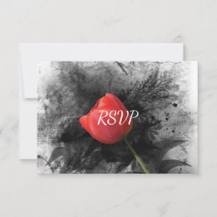 Röda Tulpan Bröllopsmottagning RSVP Inbjudningar