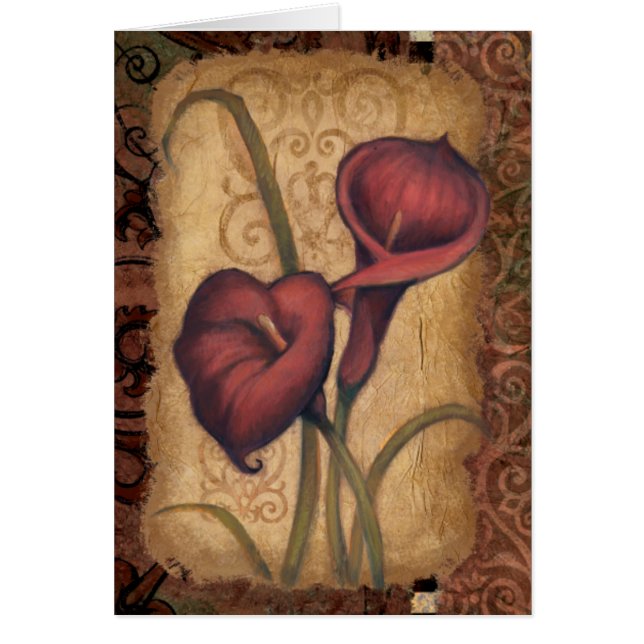Röda tulpan II Hälsningskort (Framsidan)