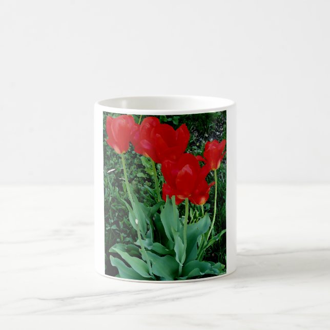 Röda tulpan kaffemugg (Center)