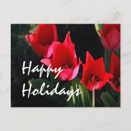 Röda tulpaner helg vykort