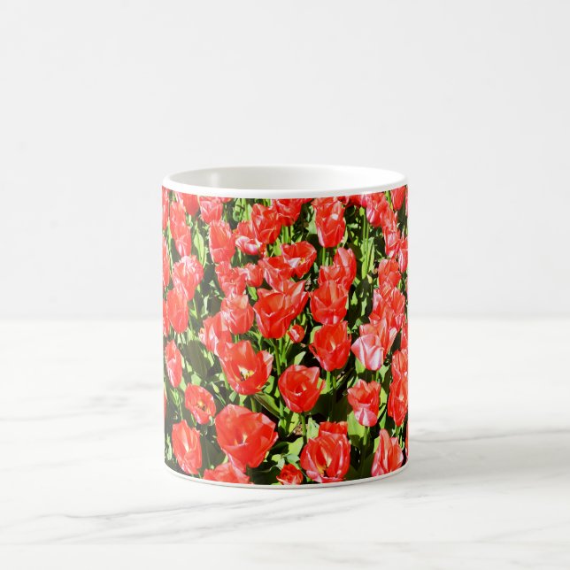Röda tulpaner kaffemugg (Center)