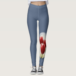 Röda tulpaner leggings